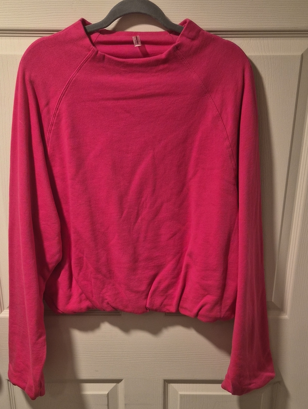 Free People Movement Hot Pink Crewneck Pullover Sweater
